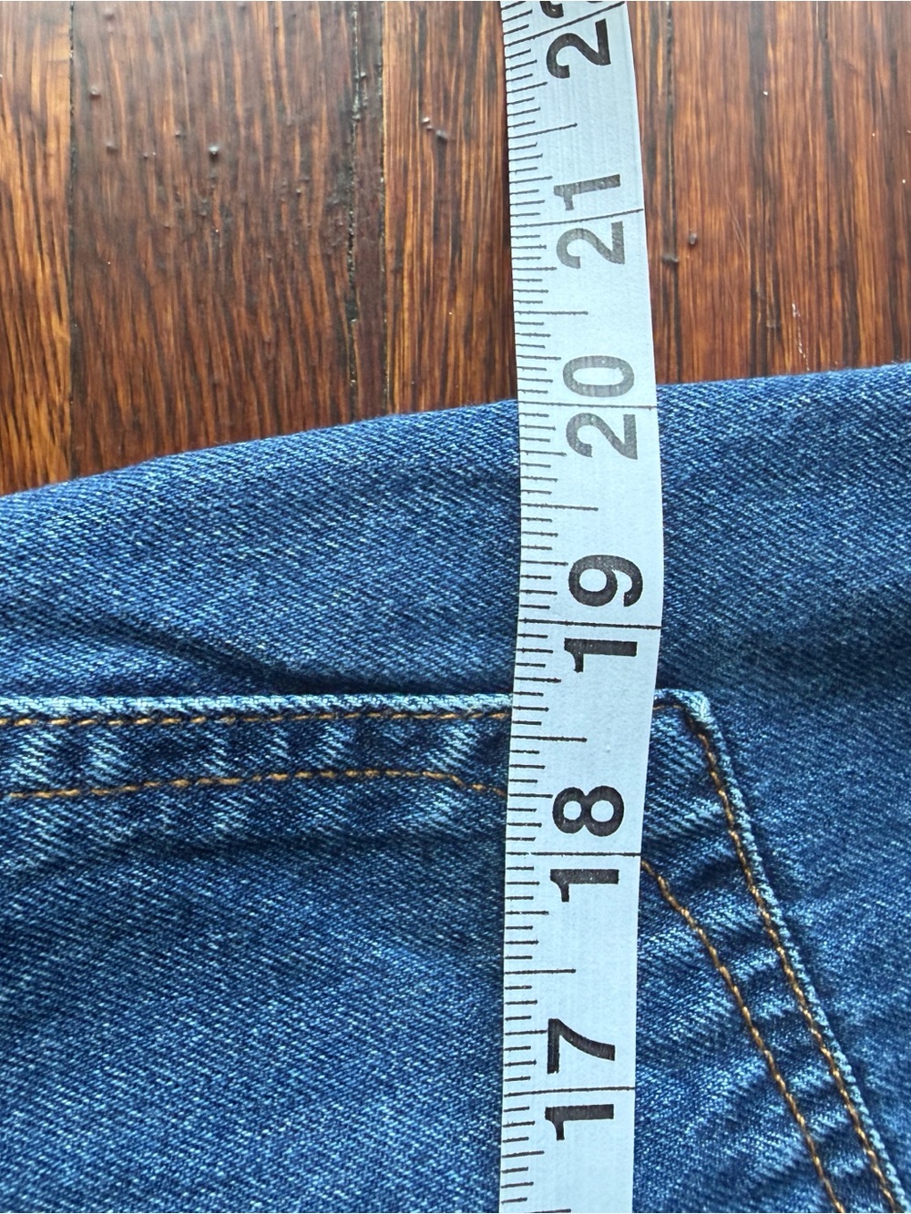 rag & bone Classic Wide-Leg Denim Jeans in Blue - Picture 10 of 11